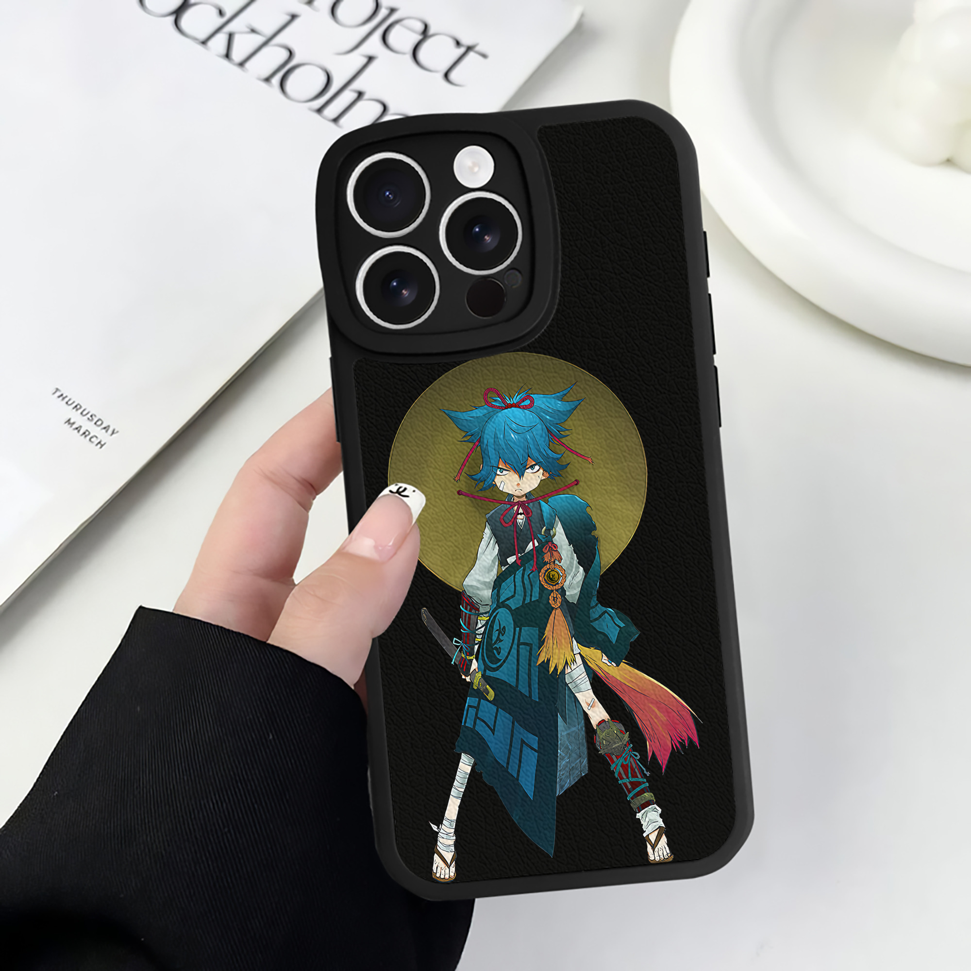 （画像用） 刀剣乱舞 Touken Ranbu 【iPhone 16シリーズ対応】シリコンスマホケース（レザー調） 材質：シリコン